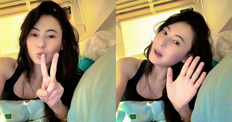 張柏芝神情放鬆、情緒穩定,還帶著一絲剛醒來的迷人慵懶氛圍。(圖/取自張柏芝IG)