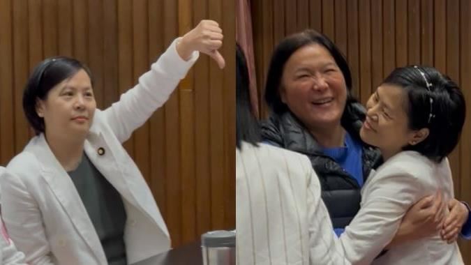 陳玉珍抱李貞秀 綠委:親中立委不演了