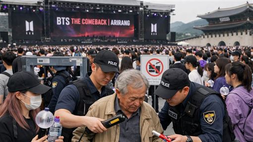 BTS安檢過嚴格！男子持刀闖光化門爆騷動