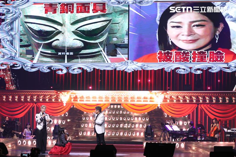 王彩樺在鑽石舞台之夜演出，高EQ回應撞臉三星堆青銅面具。（圖／記者鄭孟晃攝影）