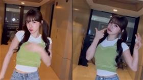 李多慧近日在社群平台分享一段翻跳Ms Potato的舞蹈影片，該曲近來在短影音平台快速竄紅。（圖／翻攝自李多慧Threads）