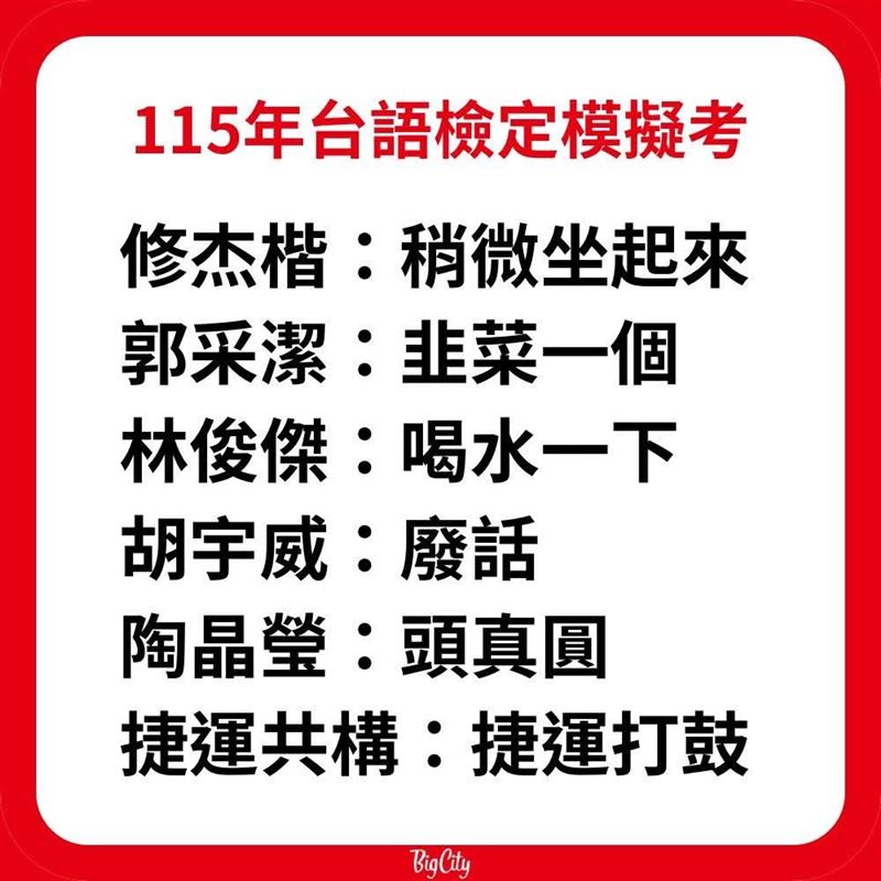 台灣全民瘋諧音,網友整理遭惡搞的藝人名單,懂台語的人會心一笑。(圖/翻攝自大全聯好物分享社臉書)