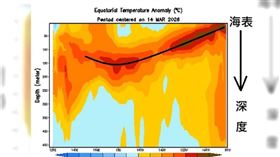 前氣象局長鄭明典今天（22日）在臉書貼出太平洋赤道區海溫資料。（圖／翻攝自臉書＠鄭明典）