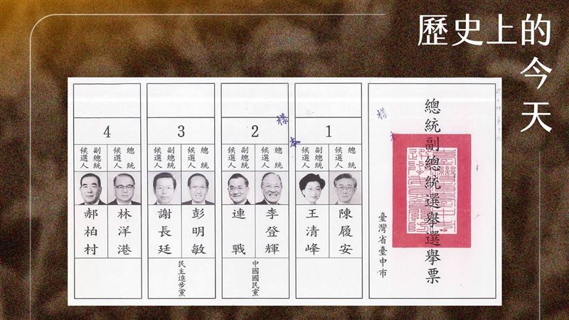 台灣總統直選30周年　曝當年台海飛彈危機