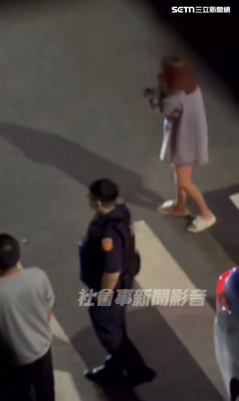 醉男竟翻舊帳還槌車，嚇的何女（右女）驚聲尖叫，滿臉驚恐。（圖／翻攝社會事新聞影音）