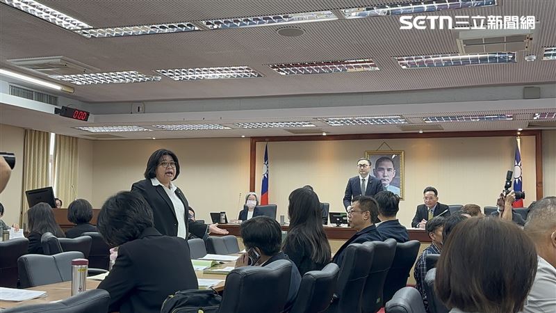 王惠美抗議說,內政委員會沒有人聯合質詢,不要因為單一事件影響內政委員會大家的和氣。(圖/記者詹宜庭攝影)