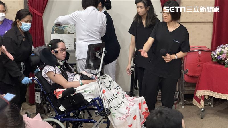 菲籍護理師2024年於昏迷中堅強產下孩子,卻引發嚴重的「後天性中樞性低通氣症候群」。(圖/記者蔣季容攝影)