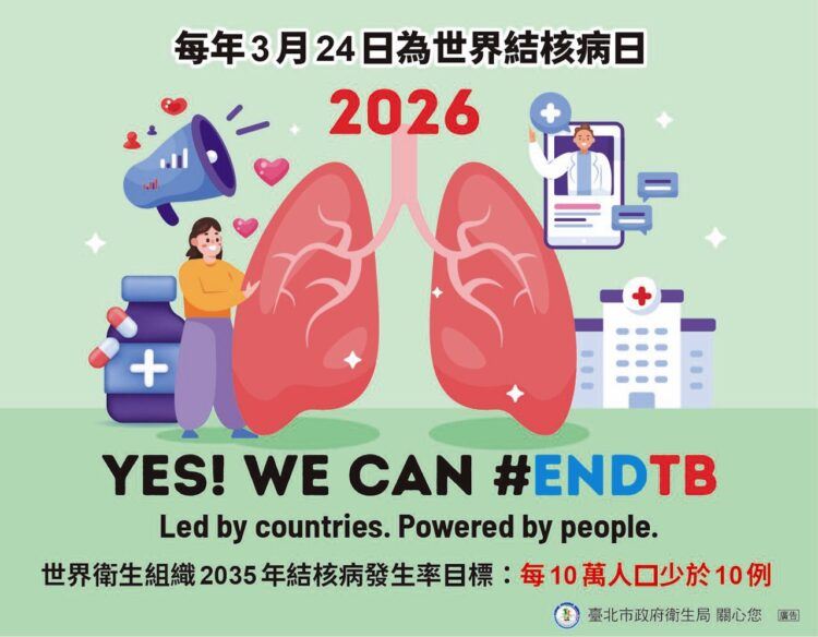 響應「世界結核病日」！潛伏結核菌發病率高　北市推免費LTBI篩檢。（圖／醫健新聞網提供）