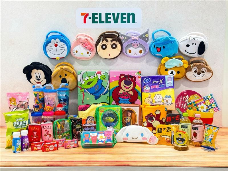 7-ELEVEN自4月1日起至28日止推出限定「卡通聯萌大明星」主題專案架。(圖/品牌業者提供)