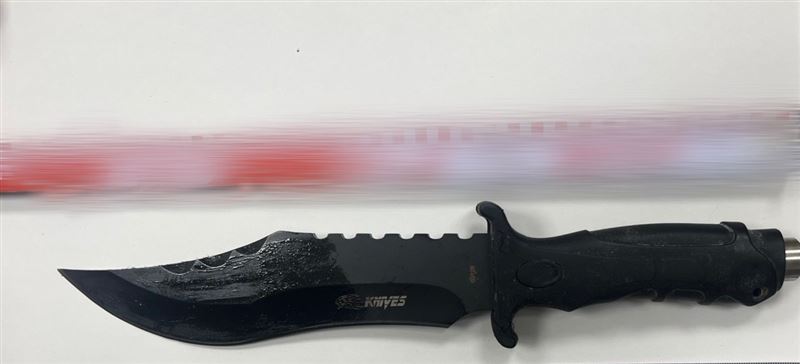警方查扣的作案刀具。（圖／翻攝畫面）