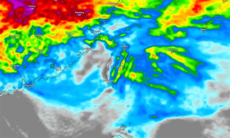 本週因為鋒面系統位置偏北，台灣整體的降雨量依然偏少。（圖／翻攝自台灣颱風論壇｜天氣特急 臉書）