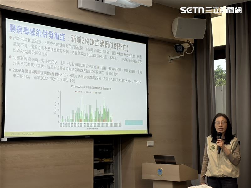 李佳琳說明腸病毒疫情。（圖／記者簡浩正攝影）
