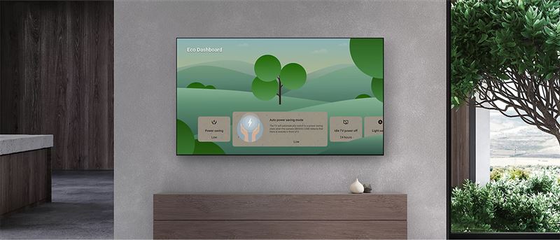 年度Sony BRAVIA 系列內建節能儀表板2.0，輕鬆最佳化能源消耗