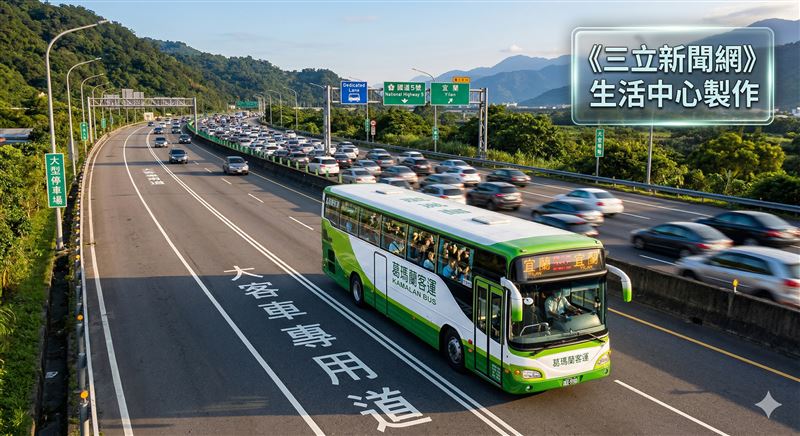 每逢連假，國道5號總是化身「大型停車場」，塞車塞到讓人懷疑人生，（圖／記者許雅惠製作）