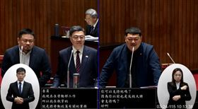 游顥質詢時談及核二、核三重啟時，卻請勞動部長洪申翰上台，並問他是否支持總統的決定？洪申翰則說「我現在在勞動部工作」，現在負責的是與勞動政策有關的業務。（圖／翻攝畫面）
