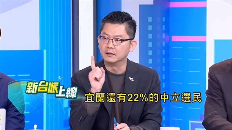 黃心華認為宜蘭縣長選戰，22%的中間選民是關鍵。(圖/新台派上線)
