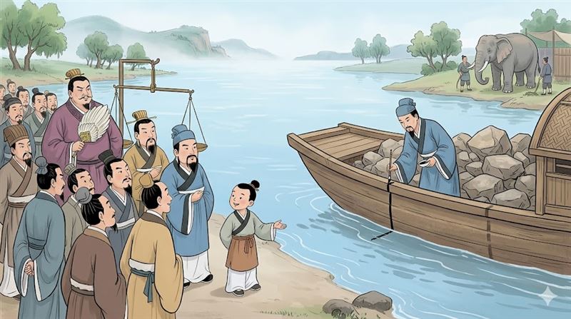 曹沖是三國時期的神童，《曹沖稱象》的典故，就是在讚美他的聰明。（示意圖／AI生成）