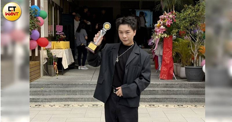 派翠克回華岡藝校擔任傑出青年選拔評審。（圖／蘇聖倫攝）