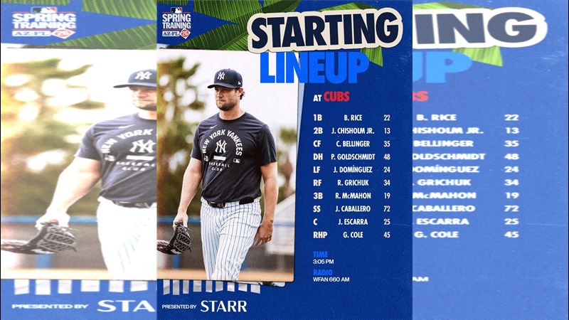 柯爾（Gerrit Cole）在熱身賽第2次登板。（圖／翻攝自洋基推特）