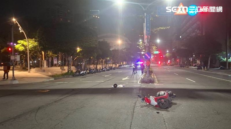 新北市三重區今天（25日）凌晨驚傳死亡車禍。（圖／翻攝畫面）