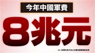 綠：中國軍費突破8兆元，台灣不能再等待