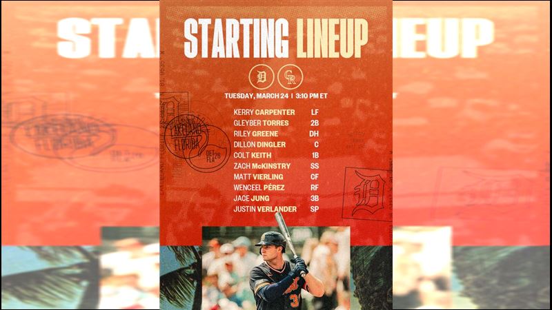 韋蘭德（Justin Verlander）先發4.2局挨2轟。（圖／翻攝自老虎推特）