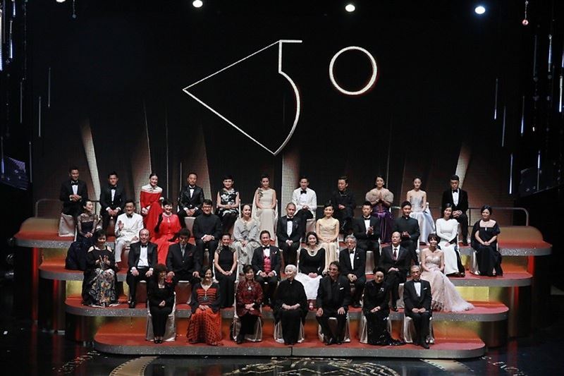 金馬50的歷屆帝后回娘家，共有中、港、台41位影帝后齊聚一堂，寫下金馬史上最經典畫面。（圖／金馬執委會）