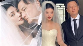 徐冬冬（左）跟尹子維婚禮因為親友生病而取消。（圖／翻攝自小紅書）