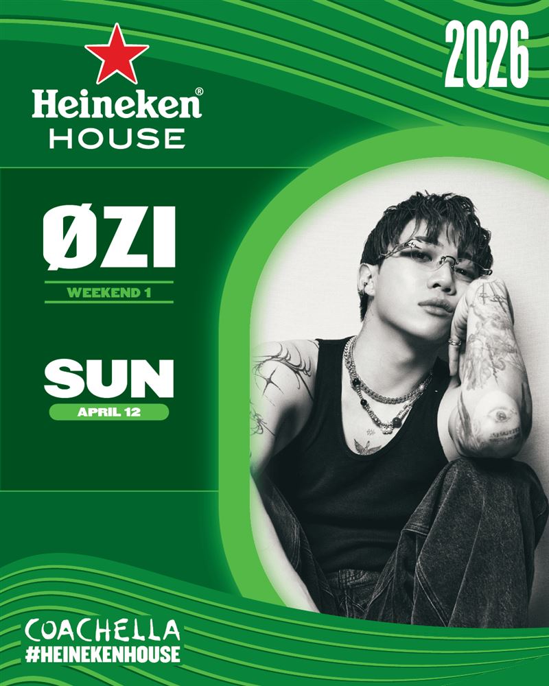 OZI受邀登Coachella HEINEKEN House。（圖／品牌業者提供）