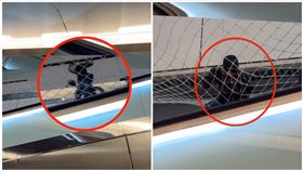 桃園機場,安全網,男童,電扶梯（（圖／Threads @Guo Xu Joyen 授權提供）