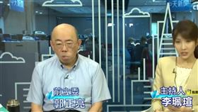 郭正亮（左）上直播節目中突嘴歪眼斜。（圖／翻攝自《大新聞大爆卦》Youtube）
