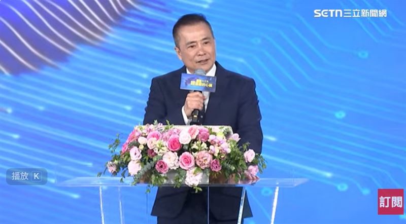 三立董事長張榮華指出，《鍍晶的心臟－AI之島》這部紀錄片不只屬於台灣，更將被世界看見。（圖／三立新聞台提供）