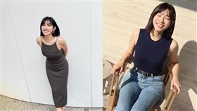 米可白貼出全新穿搭，表示最近又瘦了一些。（圖／翻攝自臉書）