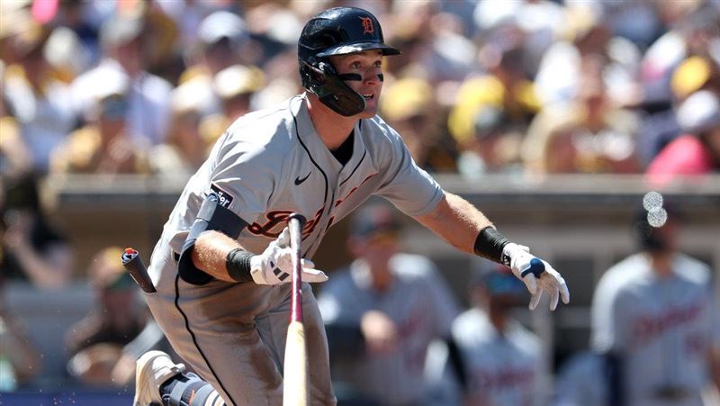 底特律老虎超級新秀麥克戈尼（Kevin McGonigle）追平名人堂傳奇小葛瑞菲（Ken Griffey Jr.）於1990年創下的最年輕開幕戰4安紀錄。（圖／翻攝自X平台 @BaseballQuotes1）