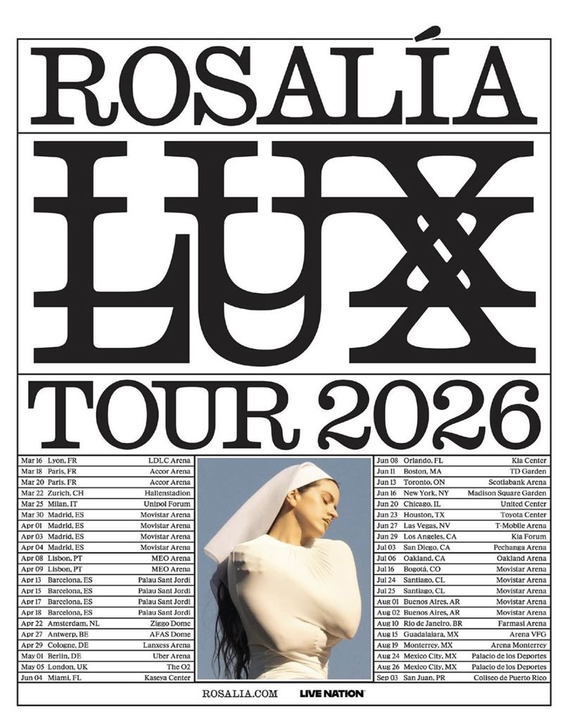 Rosalía 的「Lux Tour」於 3 月 18 日揭開序幕。(圖/翻攝自IG @rosalia.vt)