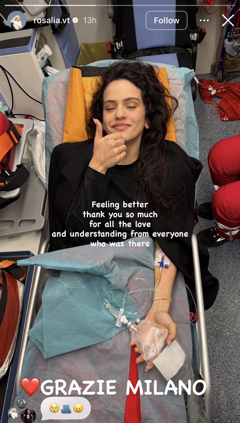 Rosalía 更新現況。(圖/翻攝自IG @rosalia.vt)