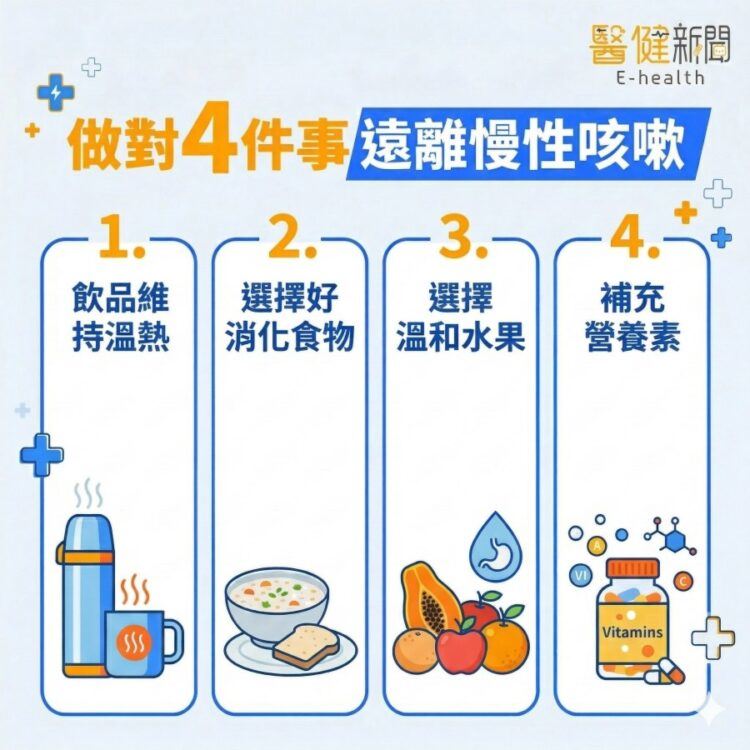 慢性咳嗽怎麼咳都不會好？遠離慢性咳嗽，你還要做到這「4件事」！（圖／醫健新聞網提供）