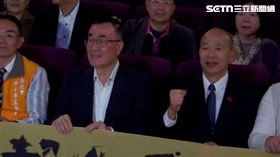 韓國瑜昨天跟李四川同台，稱對方推動高雄營養午餐券（圖／翻攝畫面）