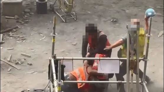 台中火力發電廠大亂鬥!包商互毆畫面曝