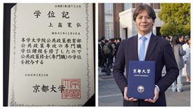 日本神戶市議員上畠寛弘從京都大學公共政策大學院畢業，並取得公共政策碩士學位。（圖／翻攝自Threads @uehata1204，記者許雅惠合成）