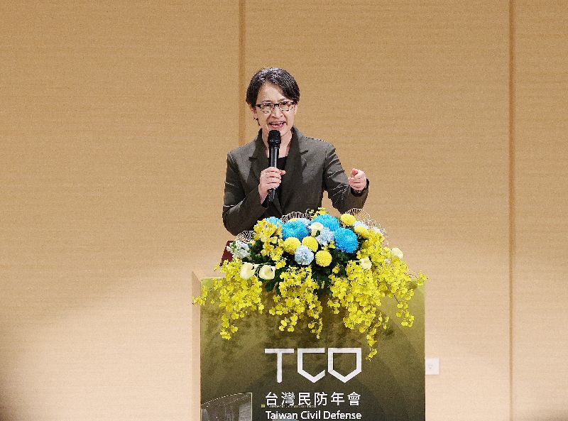 黑熊學院28日舉行「2026台灣民防年會」，副總統蕭美琴出席致詞