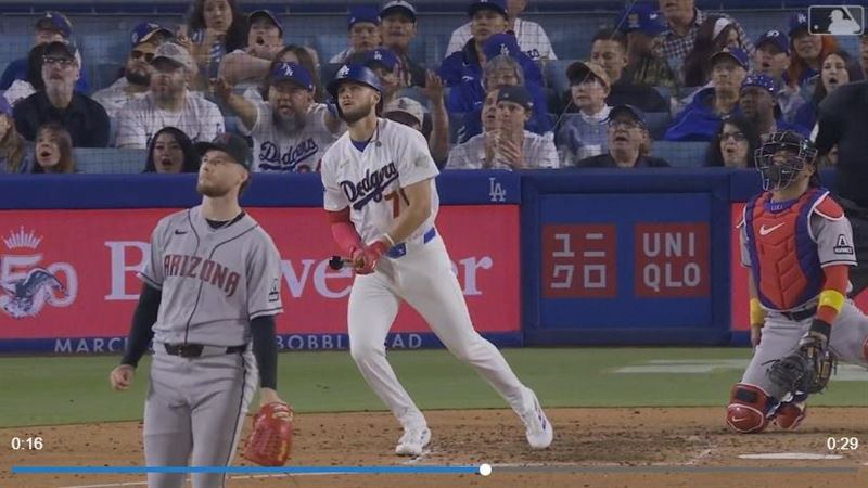 佛里蘭(Alex Freeland)首打席開轟。(圖/翻攝自MLB官網)