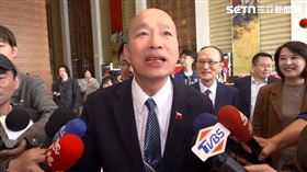 韓國瑜被問到，明天會不會去聲援柯文哲時並沒有回應，只說了「謝謝大家」（圖／翻攝畫面）