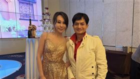 女星岑珍日前於台中林酒店舉辦女兒婚宴，呂嘉興、陳小菁等人齊聚一堂。（圖／呂嘉興提供）