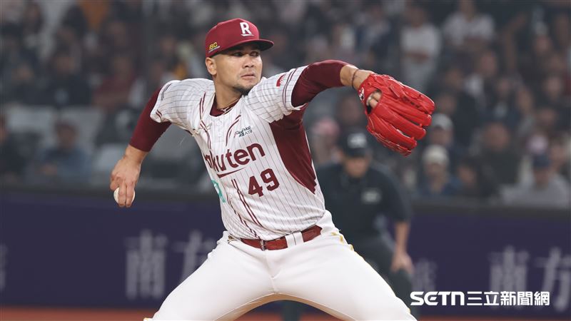 中華職棒37年開幕戰，樂天桃猿先發投手威能帝。（圖／記者劉彥池攝影）