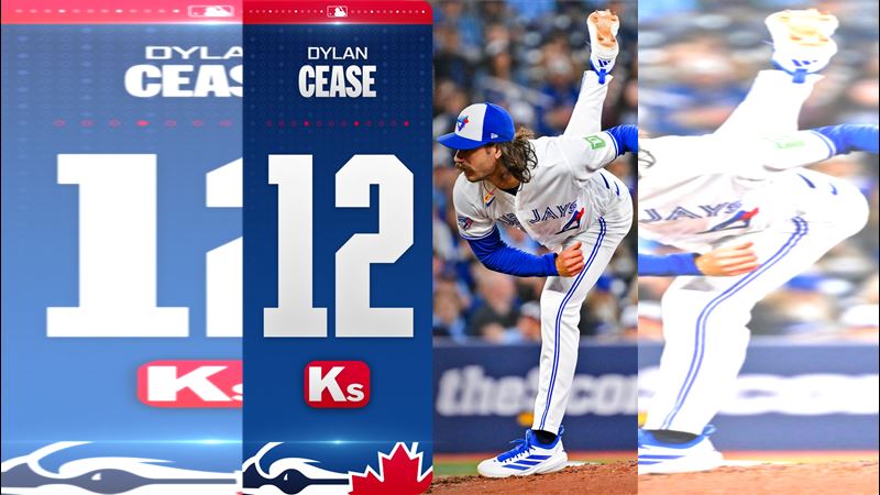 希斯（Dylan Cease）藍鳥初登板5.1局飆12K寫隊史。（圖／翻攝自MLB推特）
