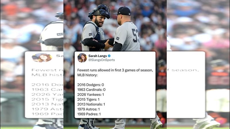 洋基3:1橫掃巨人。(圖/翻攝自MLB X)