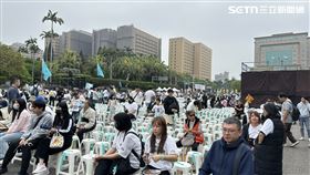 民眾黨號召小草上凱道抗議，下午活動開始前現場情況。（圖／記者詹宜庭攝影）