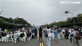 民眾黨號召小草上凱道抗議，下午活動開始前現場情況。（圖／記者詹宜庭攝影）