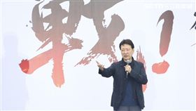 趙少康在凱道聲援柯文哲。（圖／記者鄭孟晃攝影）